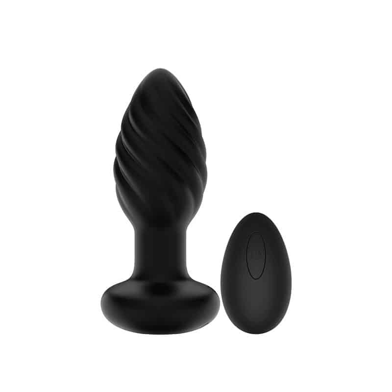 Spiral-Mellow-Butt-Plug-with-Vibration-and-Remote Spiral Mellow Butt Plug with Vibration and Remote - Image 1
