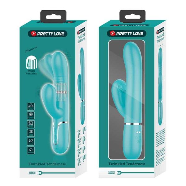 Mariana Vibrator 4 in 1 Silicone Turquoise - Image 11