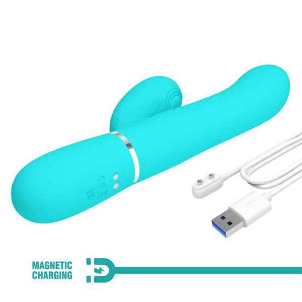 Mariana Vibrator 4 in 1 Silicone Turquoise - Image 10