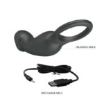 Trae Vibrating Cock Ring USB  Black - Image 6