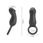 Trae Vibrating Cock Ring USB  Black - Image 8