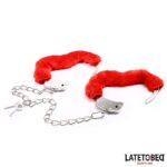 Fur Ankle Cuffs Red - Image 2
