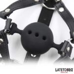 Head Harness with Ball Gag and Nose Hook - Image 3