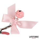 Pink Bow Nipple Clamps with Bell - Image 2
