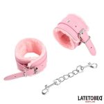 Premium Fur Lined Handcuffs Pink - Image 2