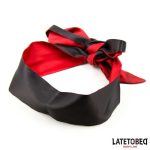Satin  Blindfold Red and Black - Image 3