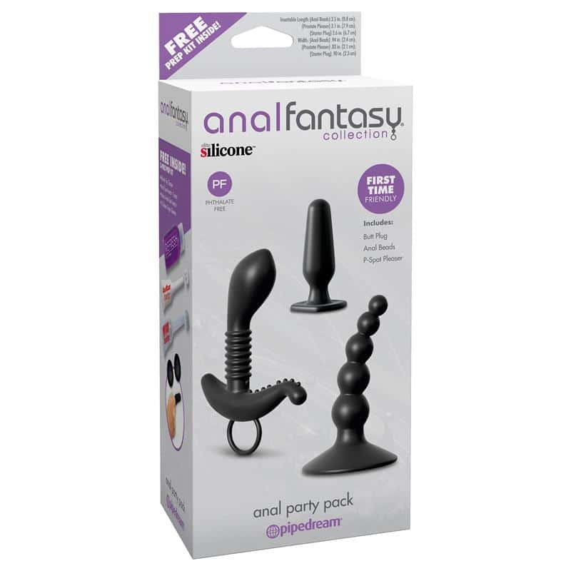 Anal-Party-3pcs-Pack-Black Anal Party 3pcs Pack Black - Image 1