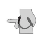 Anal Plug with Chain and Vibration Ass-Kicker Black - Image 2