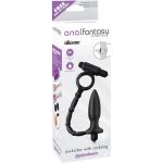 Anal Plug with Chain and Vibration Ass-Kicker Black - Image 3