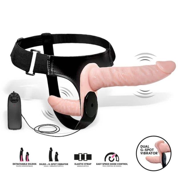 Batek Detachable unto G Double Strap-On Harness with Vibration Remote Control - Image 2