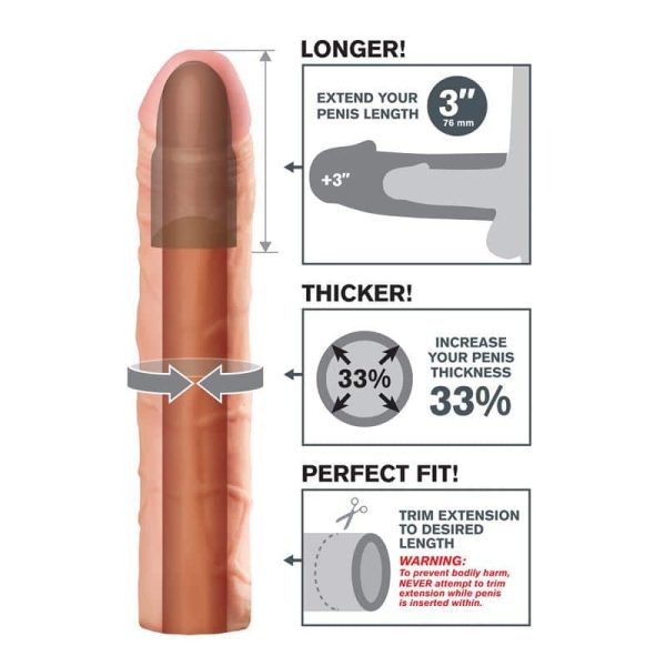 Fantasy X-tensions  Perfect 7,6 cm Extension - Flesh - Image 2