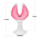 Gemoria Silicone Butt Plug dual crescent-shaped tip Glow Dark - Image 11