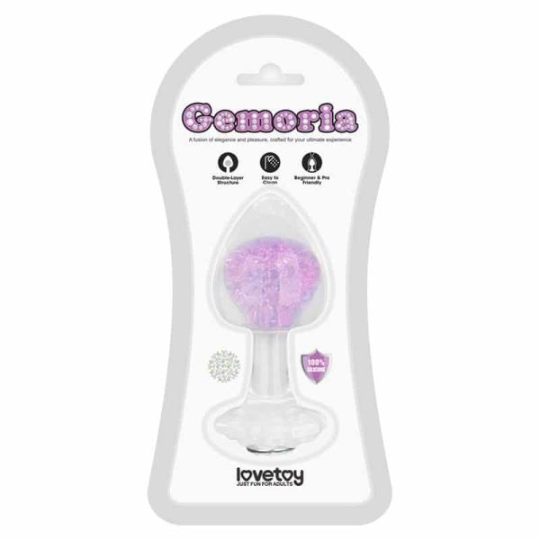 Gemoria Silicone Butt Plug with Crystal Sphere - Image 9