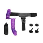Harness Double Dildo with Vibration Purple - Image 5