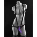 Harness with Dildo 16,5 cm Purple