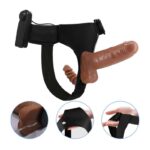 Harness with Double Retractable Dildo with Vibration - Image 10