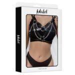 Karina Vegan Leather Harness Top with Chain One size - Image 3