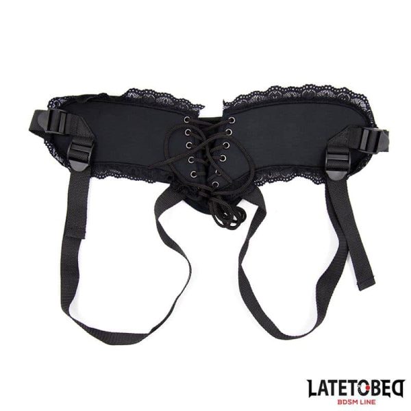 Lace Edge Strap On with Silicone Ring - Image 4