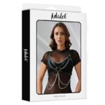 Noelle Vegan Leather Chest Harness with Chain One size - Image 3