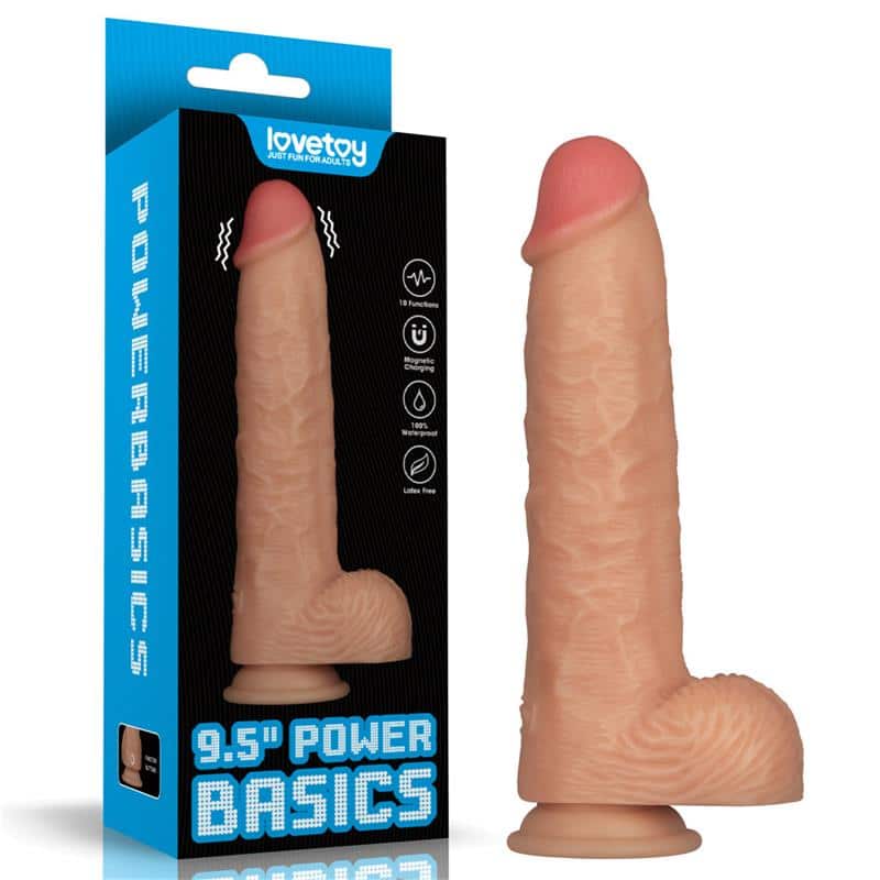 Power-Basics-Dildo-with-Vibration-9.5 Power Basics Dildo with Vibration 9.5 - Image 1