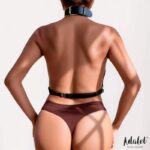 Samara Vegan Leather Chest Harness with Chain One size - Image 2