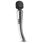 Silvery High-Tech Wand Super Powerful Wireless USB Chrome Silicone - Image 2