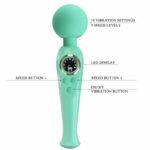 Skyler Massager Wand with Digital Screen Green - Image 6