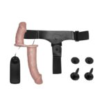 Strap-On with Double Dildo with Vibration Flesh - Image 5