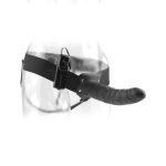 Strap-On with Vibrating Hollow Dildo 8 Black - Image 2