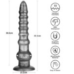 Vibrax Slider Anal Dildo with Vibration King Sized 12.5 - Image 10