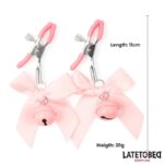 Nipple Clamps with Bell and Black Bow - Image 6