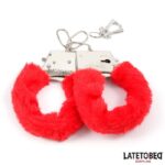 Furry Metal Cuff Red