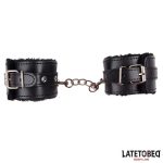 Furry Wrist Cuff Black - Image 3