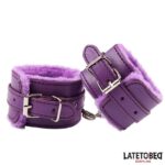 Furry Wrist Cuff Purple - Image 2