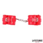 Furry Wrist Cuff Red - Image 3