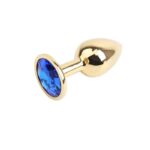 Golden Butt Plug with Blue Jewel - Image 2