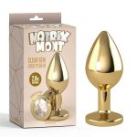 Metal Anal Plug with Jewel Size M