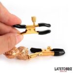 Nipple Clamps with Bell Black and Gold - Image 3
