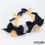 Nipple clamps with Bow Black - Image 3
