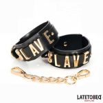 SLAVE Ankle cuff with Golden Chain - Image 6
