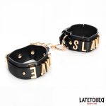 SLAVE Ankle cuff with Golden Chain - Image 9