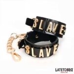 SLAVE Handcuff with Golden Chain - Image 7