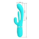 Shania Tripple Rabbit Vibrator Turquoise - Image 10