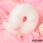 Pink Silicone Fox Tail Anal Plug Pink - Image 2