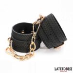 Weaving patterns wrist cuff Golden Chain - Image 8