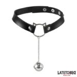 choker with cat ear hoop and bell