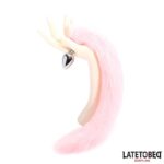 Anal Plug with Fox Tail Pink 40 cm - Image 9