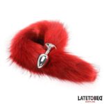 Anal plug with tail Dark Red 40 cm - Image 2