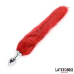 Anal plug with tail Dark Red 40 cm - Image 4