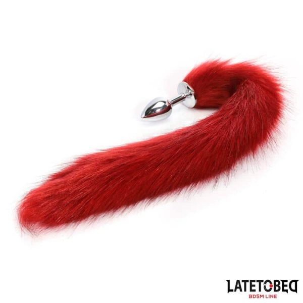 Anal plug with tail Dark Red 40 cm - Image 5